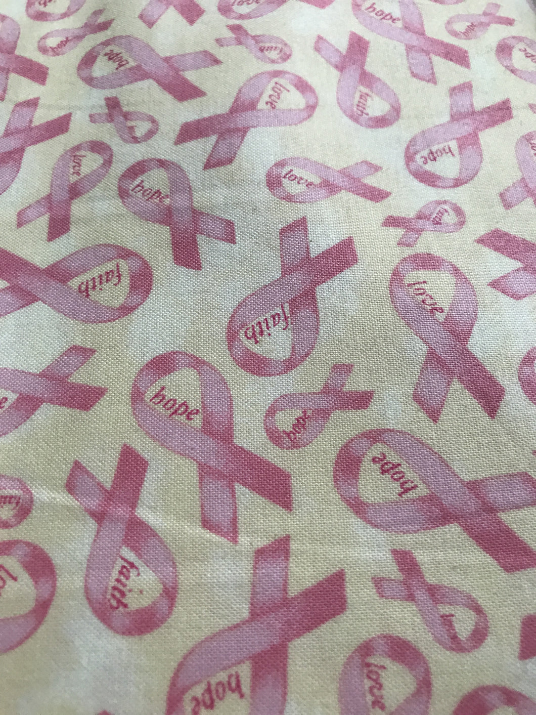 Pink Ribbon Breast Cancer Awareness Fabric