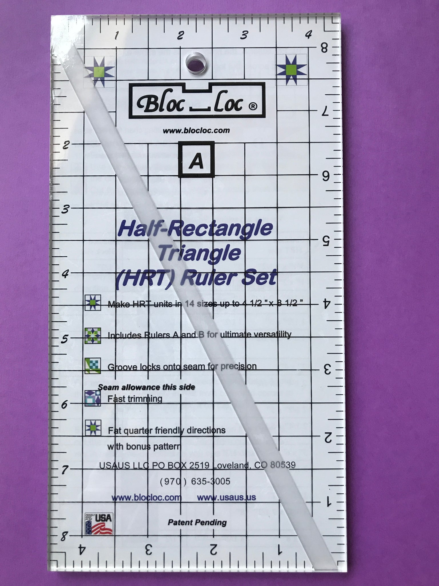 Bloc Loc Half-Rectangle Triangle (HRT) Large Ruler Set – Jack Squares ...