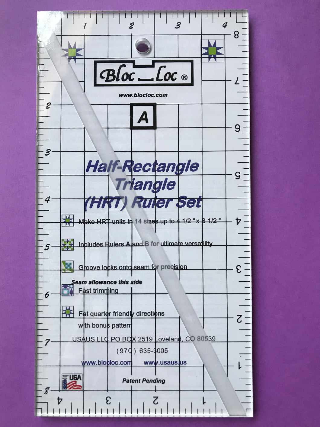 Bloc-Loc Half Rectangle Mini Ruler Set