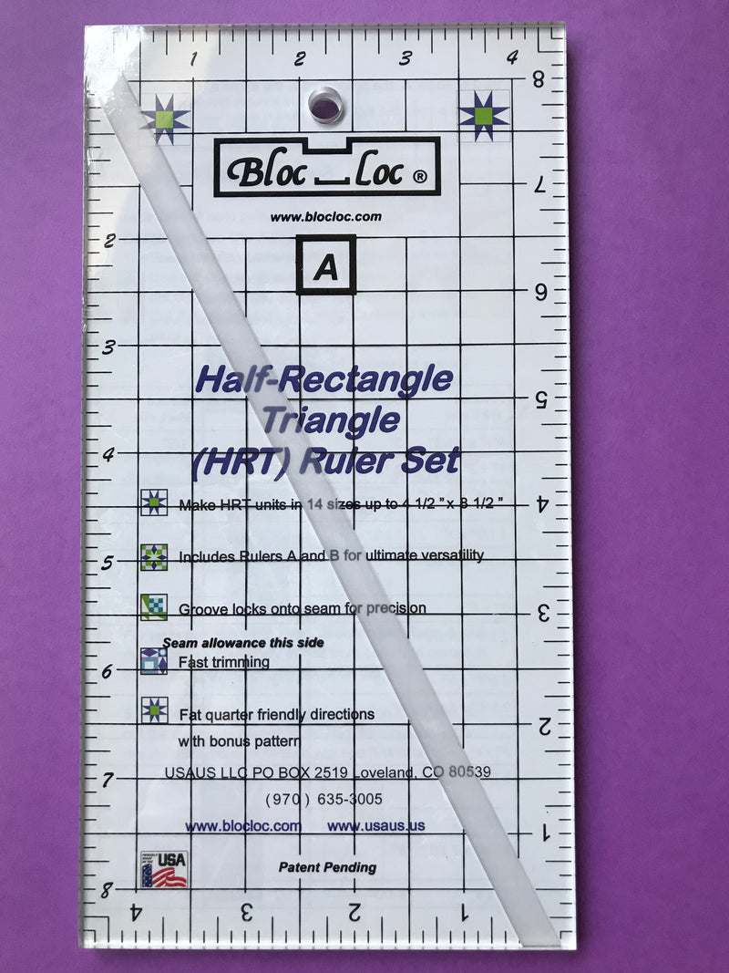Bloc_Loc Half-Square Triangle Square Up Ruler Set 2, Bloc_Loc #BL-HSTSET2