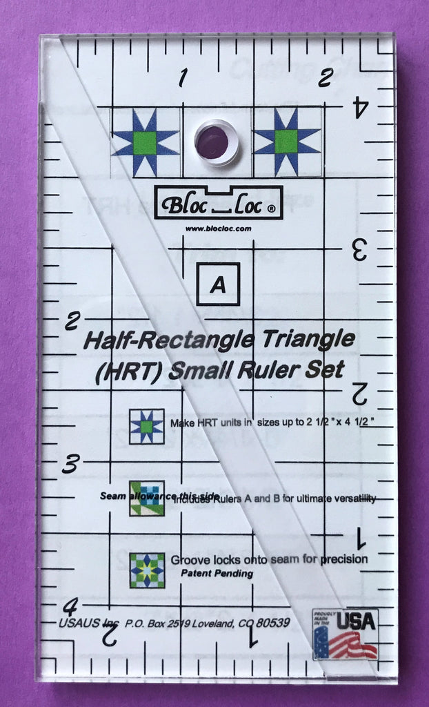 Bloc LocHalf-Rectangle Triangle (HRT) Small Ruler Set – Jack Squares Studio