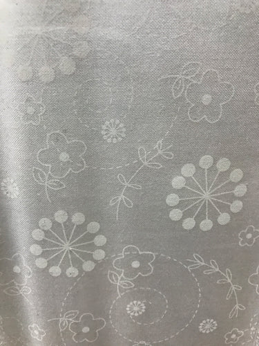 White On White Happy Flowers Fabric Kimberbell Maywood Studio